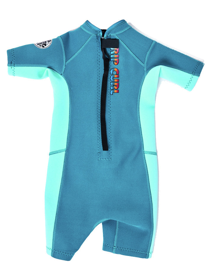 RIP CURL GROMS OMEGA BACK ZIP SPRINGSUIT AQUA