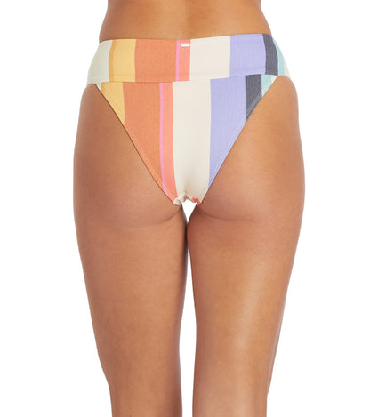 Rip Curl Women's Heat Wave Cheeky Mid Rise Bikini Bottom