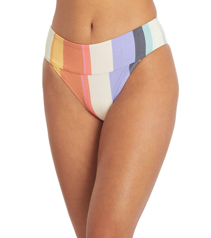 Rip Curl Women's Heat Wave Cheeky Mid Rise Bikini Bottom