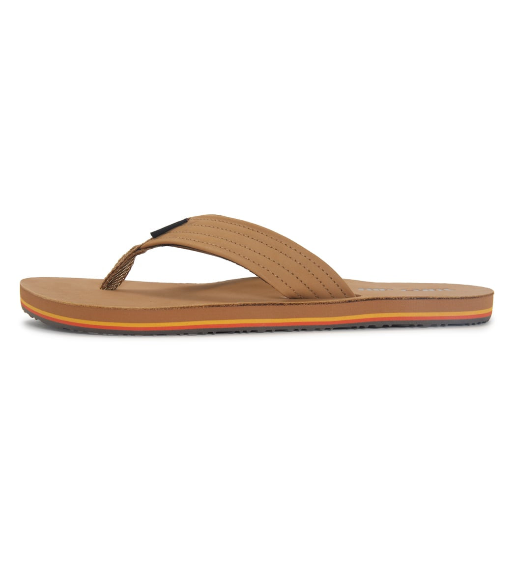 Rip Curl Men's Revival Leather Open Toe Flip Flops