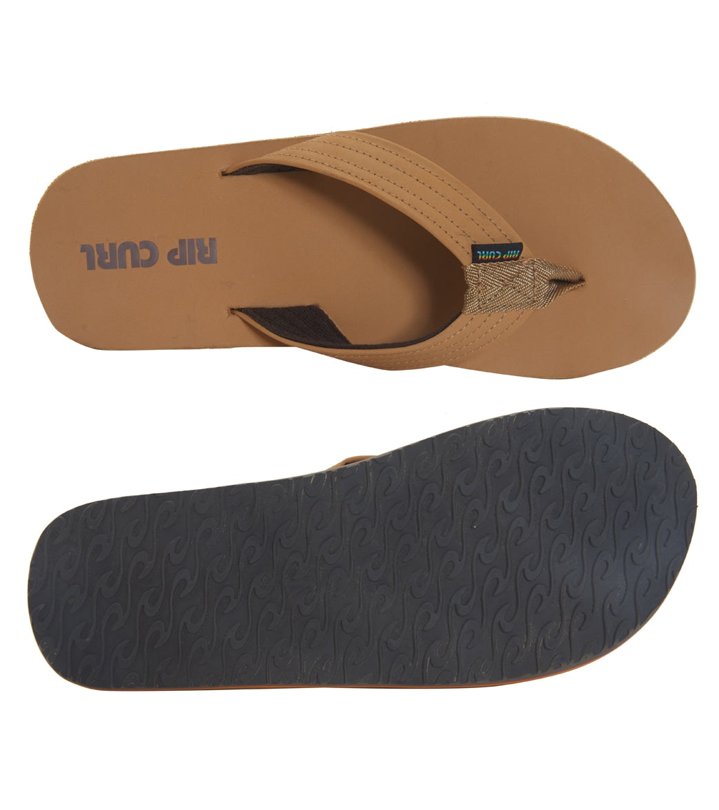 Rip Curl Men's Revival Leather Open Toe Flip Flops