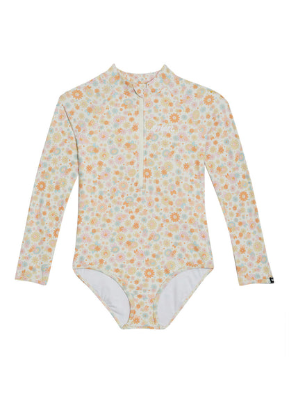 Rip Curl Girls' La Tropica Long Sleeve UPF 50 One Piece Swimsuit