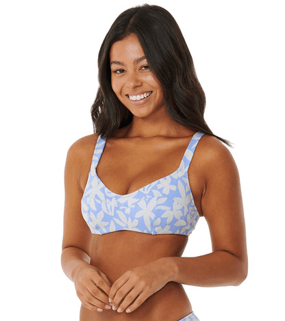 Rip Curl Women's Holiday Tropics Crop Bikini Top (D-DD Cup)