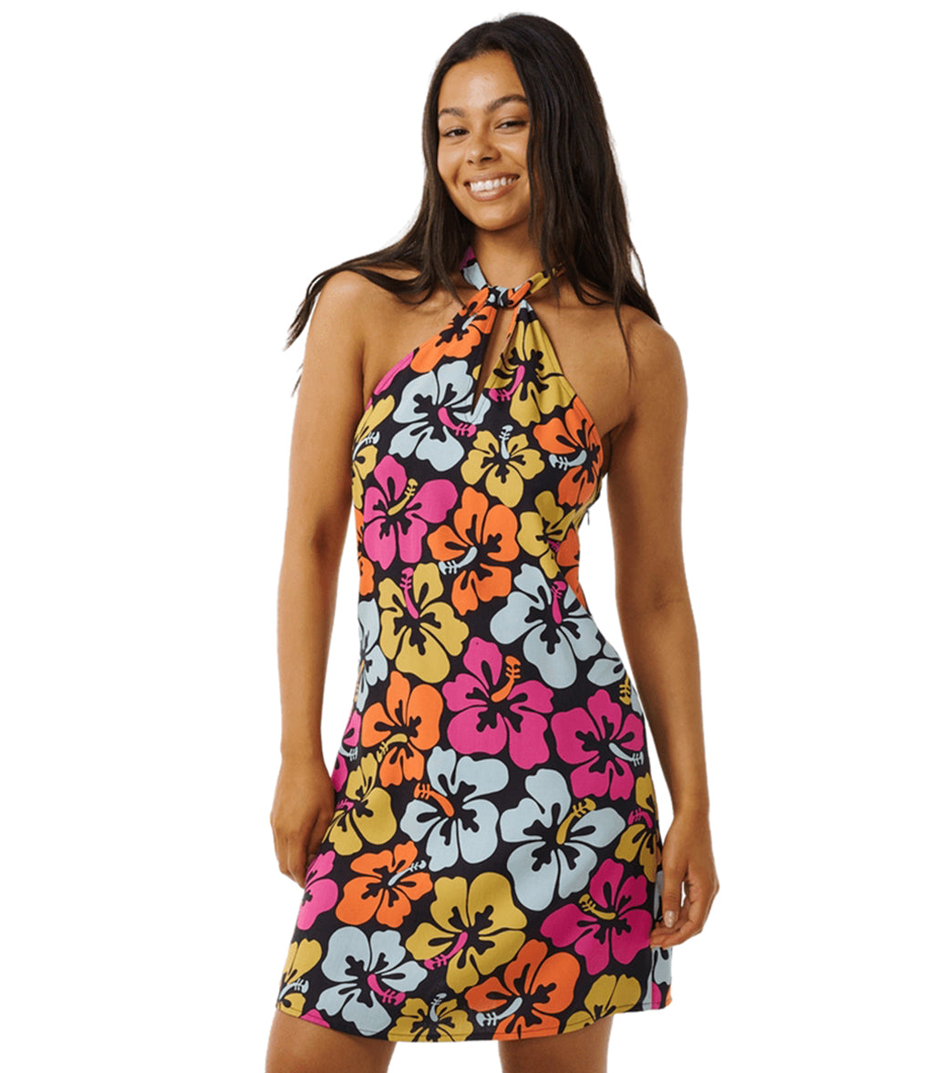 Rip Curl Women's Hibiscus Heat Halter Mini Dress Cover Up