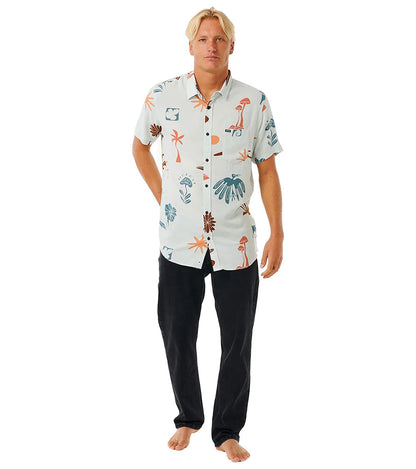Rip Curl Men's Party Pack Short Sleeve Buttom-Up Shirt