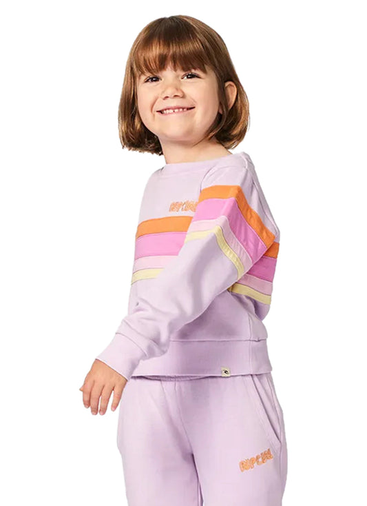 Rip Curl Girls' Surf Revival Crew Neck Sweatshirt (Toddler, Little Kid)