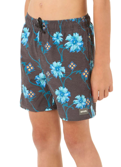 Rip Curl Boys' Surf Revival Floral Volley Shorts (Big Kid)