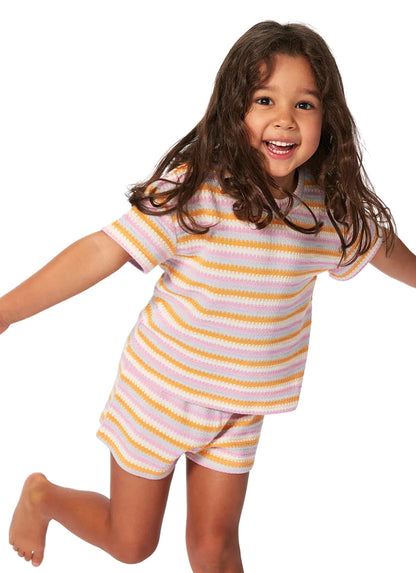 Rip Curl Girls' Rainbow Tropic Knit Tee (Toddler, Little Kid)