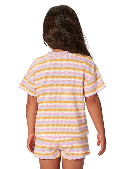 Rip Curl Girls' Rainbow Tropic Knit Tee (Toddler, Little Kid)