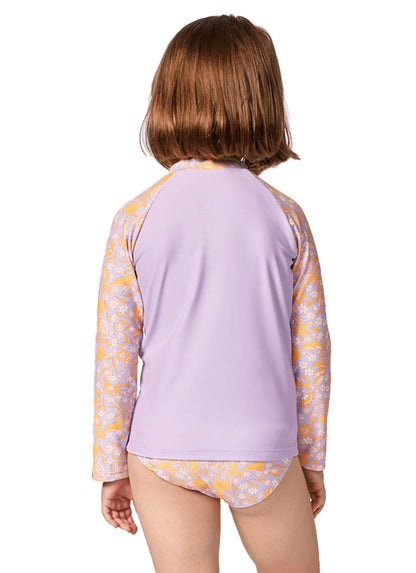Rip Curl Girls' Rainbow Tide Long Sleeve Bikini Set (Toddler, Little Kid)