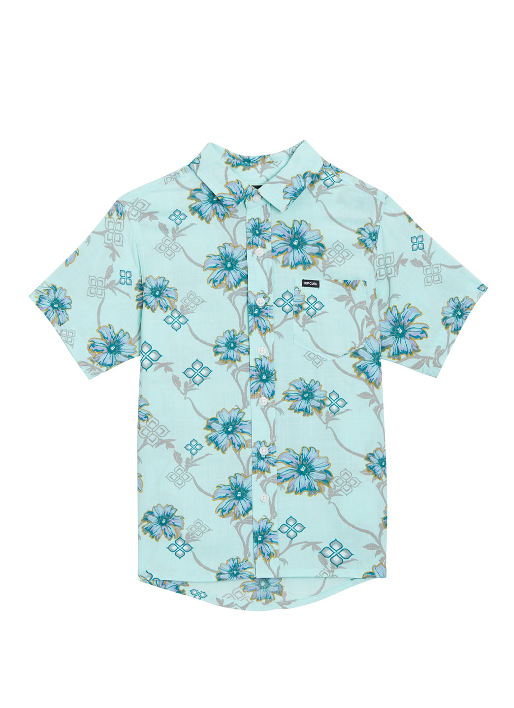 Rip Curl Boys' Surf Revival Short Sleeve Button Down Shirt (Big Kid)