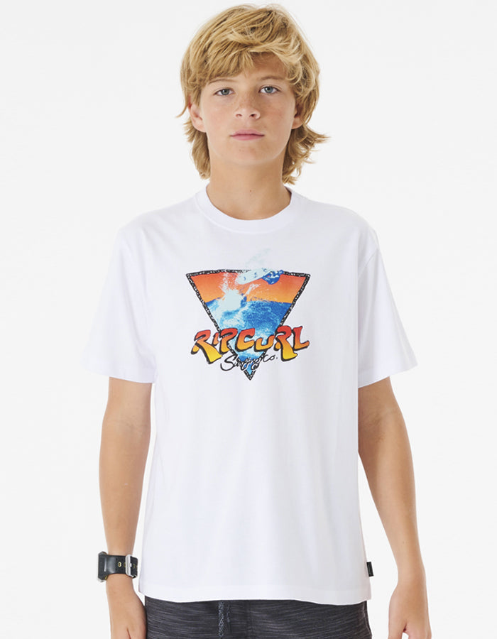 RIP CURL ACTION TEE BOY WHITE