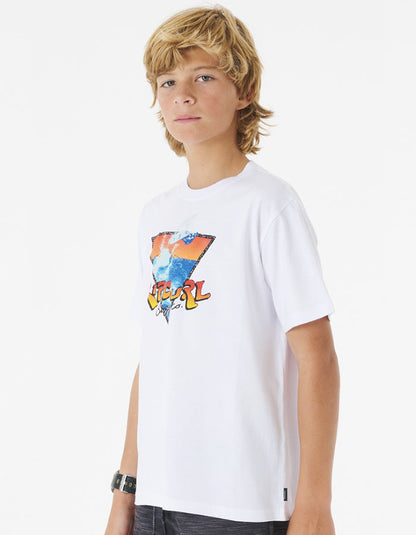 RIP CURL ACTION TEE BOY WHITE