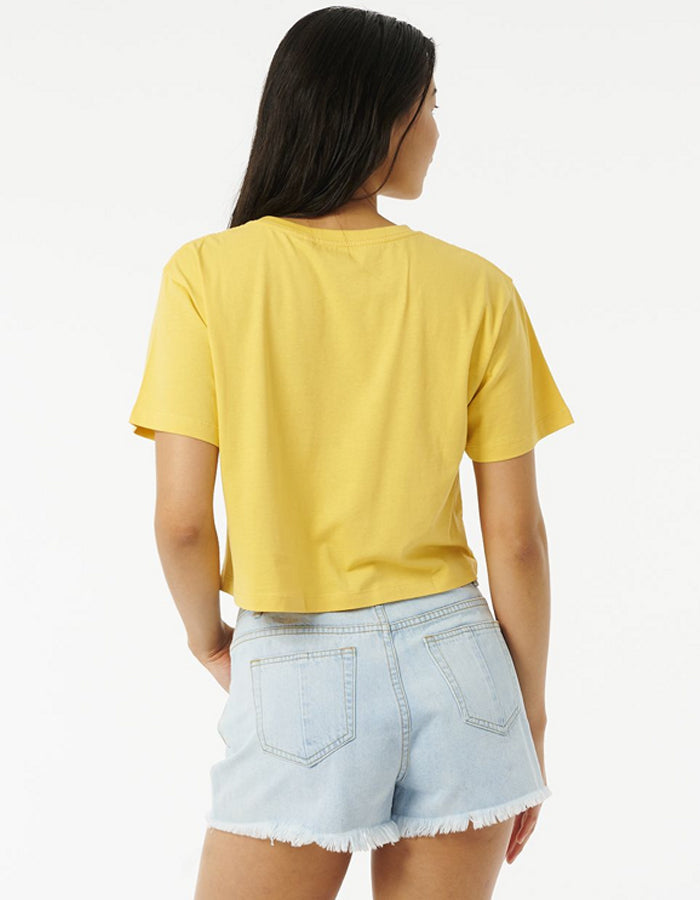 RIP CURL BRAZIALIAN SOUL CROP TEE LIGHT YELLOW