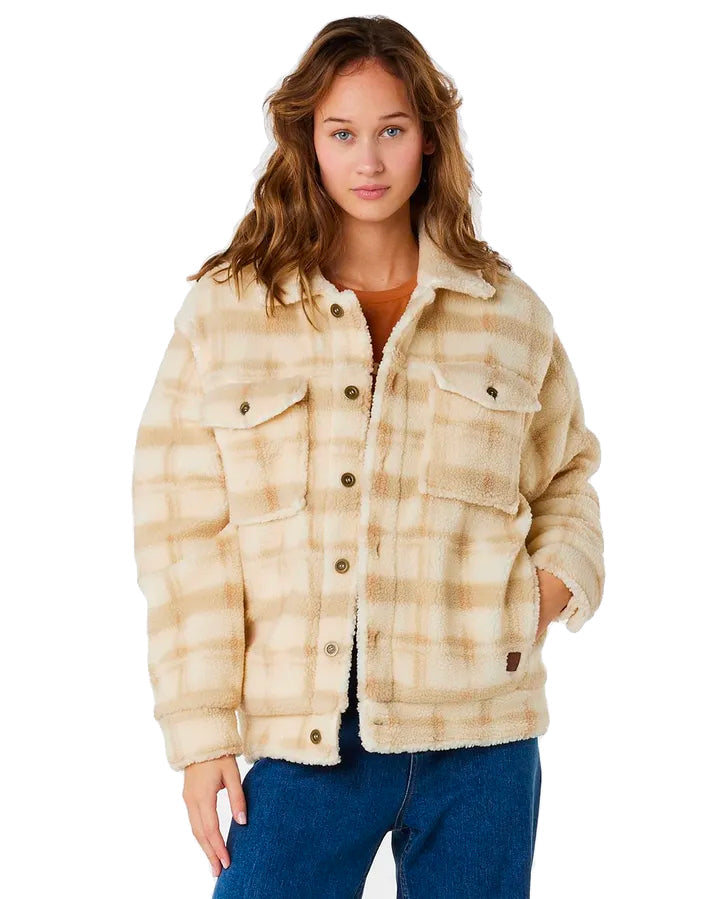 RIP CURL SUNRISE SESSION SHERPA JACKET BEIGE