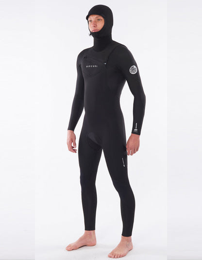 RIP CURL DAWN PATROL 6/4 CHEST ZIP HOOD WETSUIT