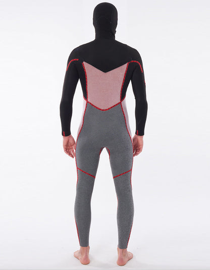 RIP CURL DAWN PATROL 6/4 CHEST ZIP HOOD WETSUIT