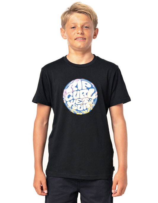 RIP CURL FILGREE WETTY TEE BOY BLACK