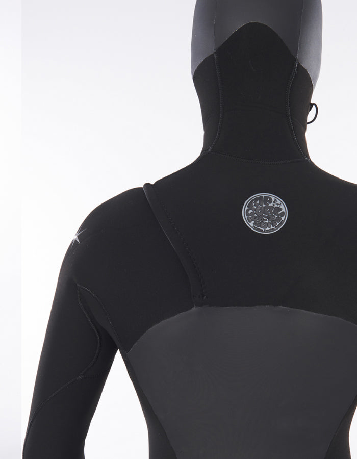 RIP CURL FLASH BOMB HOODED WETSUIT 6/4 CHEST ZIP