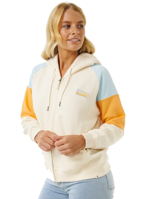 RIP CURL GALICIA FULL ZIP FLEECE BEIGE