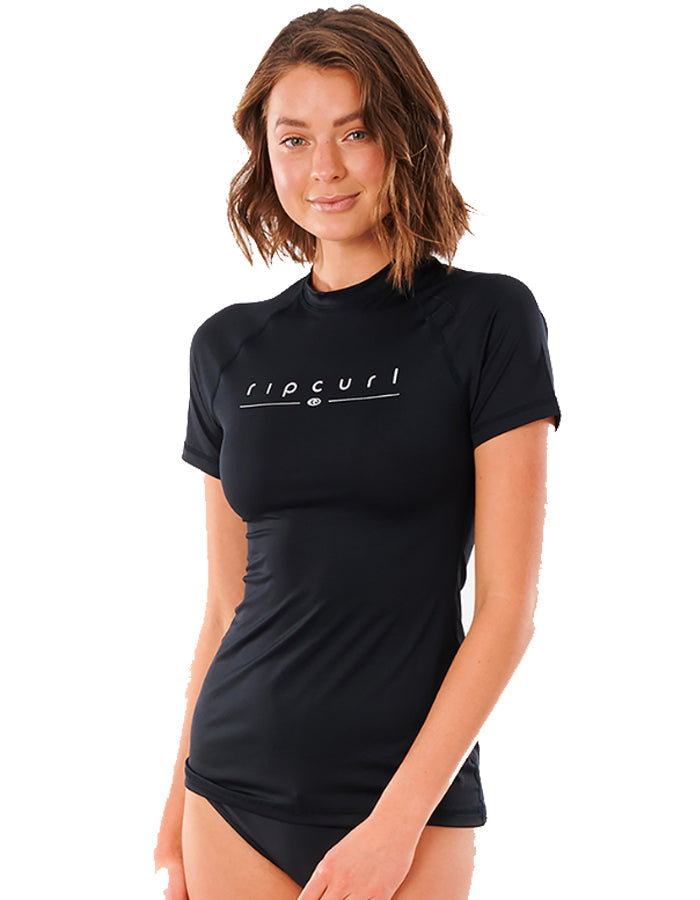 RIP CURL GOLDEN RAYS SHORT SLEEVE UV TEE BLACK