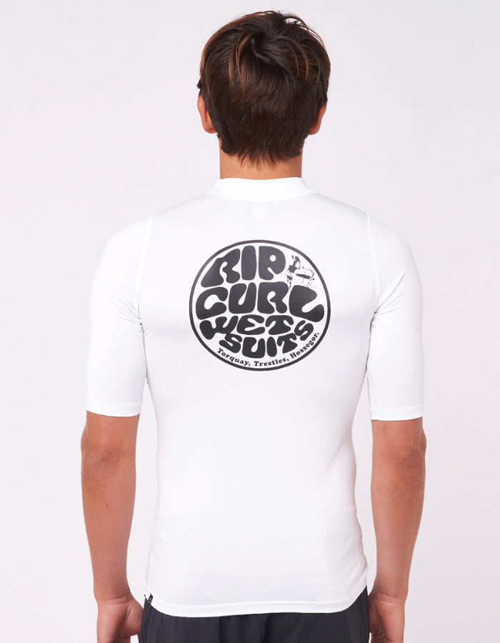 RIP CURL ICON PERF SHORT SLEEVE UV TEE WHITE