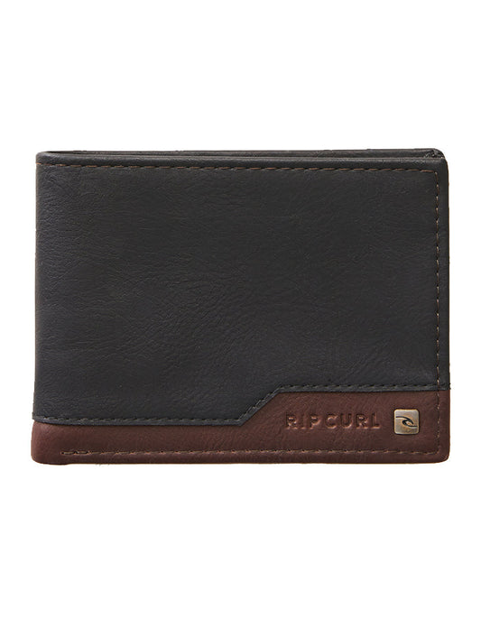 RIP CURL RIDGE PU ALL DAY WALLET BLACK TAN