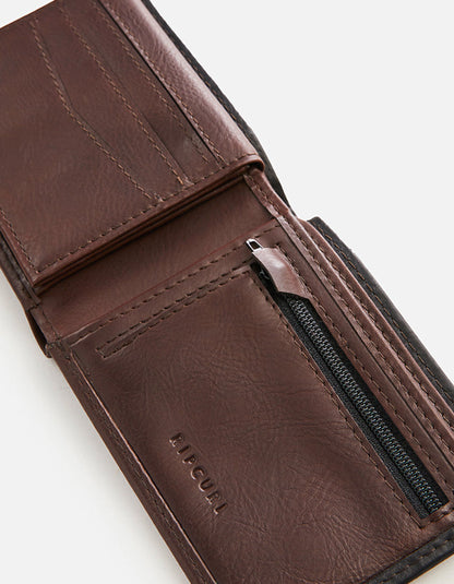 RIP CURL RIDGE PU ALL DAY WALLET BLACK TAN