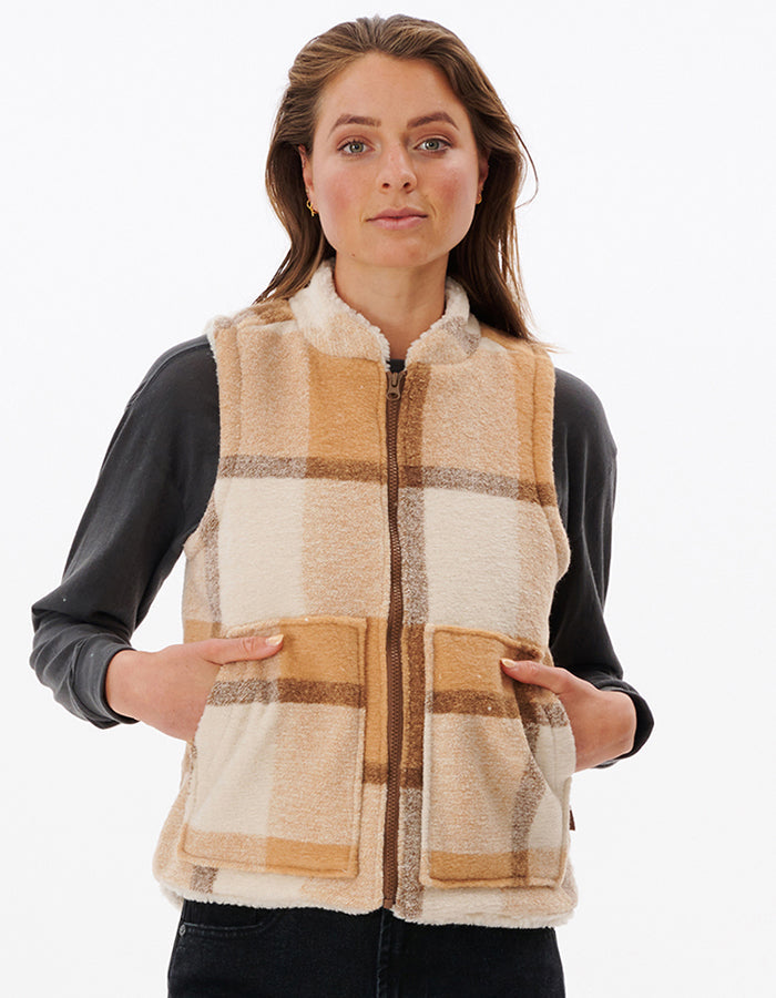 RIP CURL BREEZE VEST CAMEL