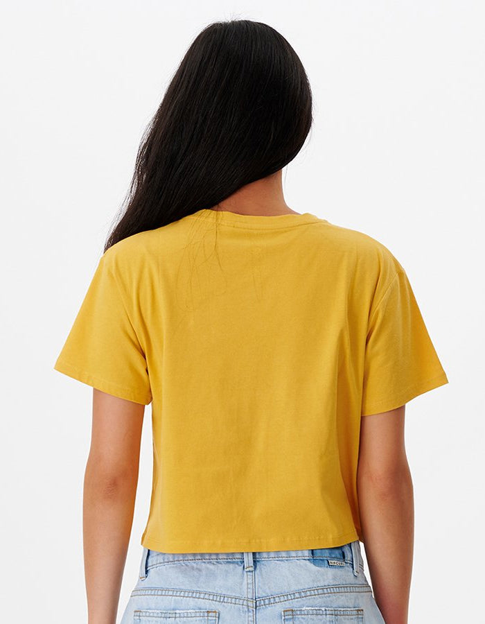 RIP CURL SUNNY PARADISE SHORT SLEEVE CROP TEE