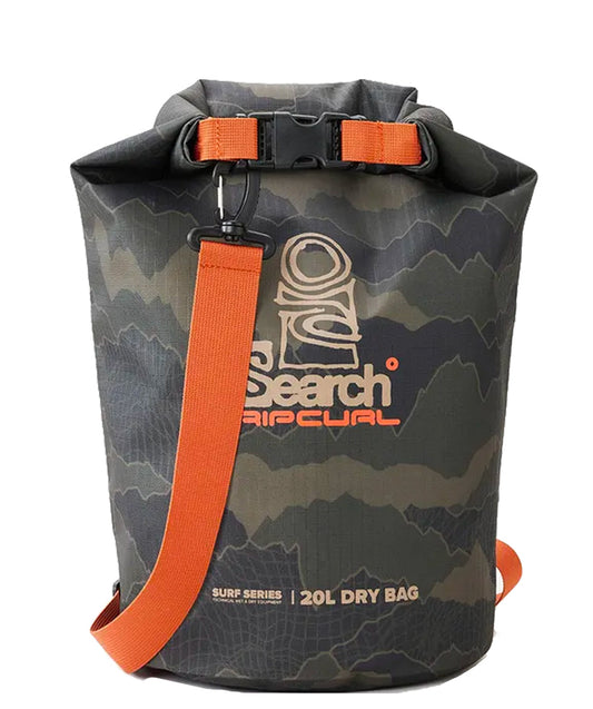 RIP CURL SURF SERIES BARREL BAG BLACK OLIVE 20L