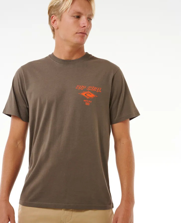 RIP CURL FADE OUT ICON TEE ROCK