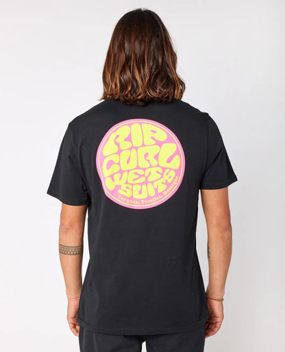 RIP CURL PASSAGE SHORT SLEEVE TEE BLACK
