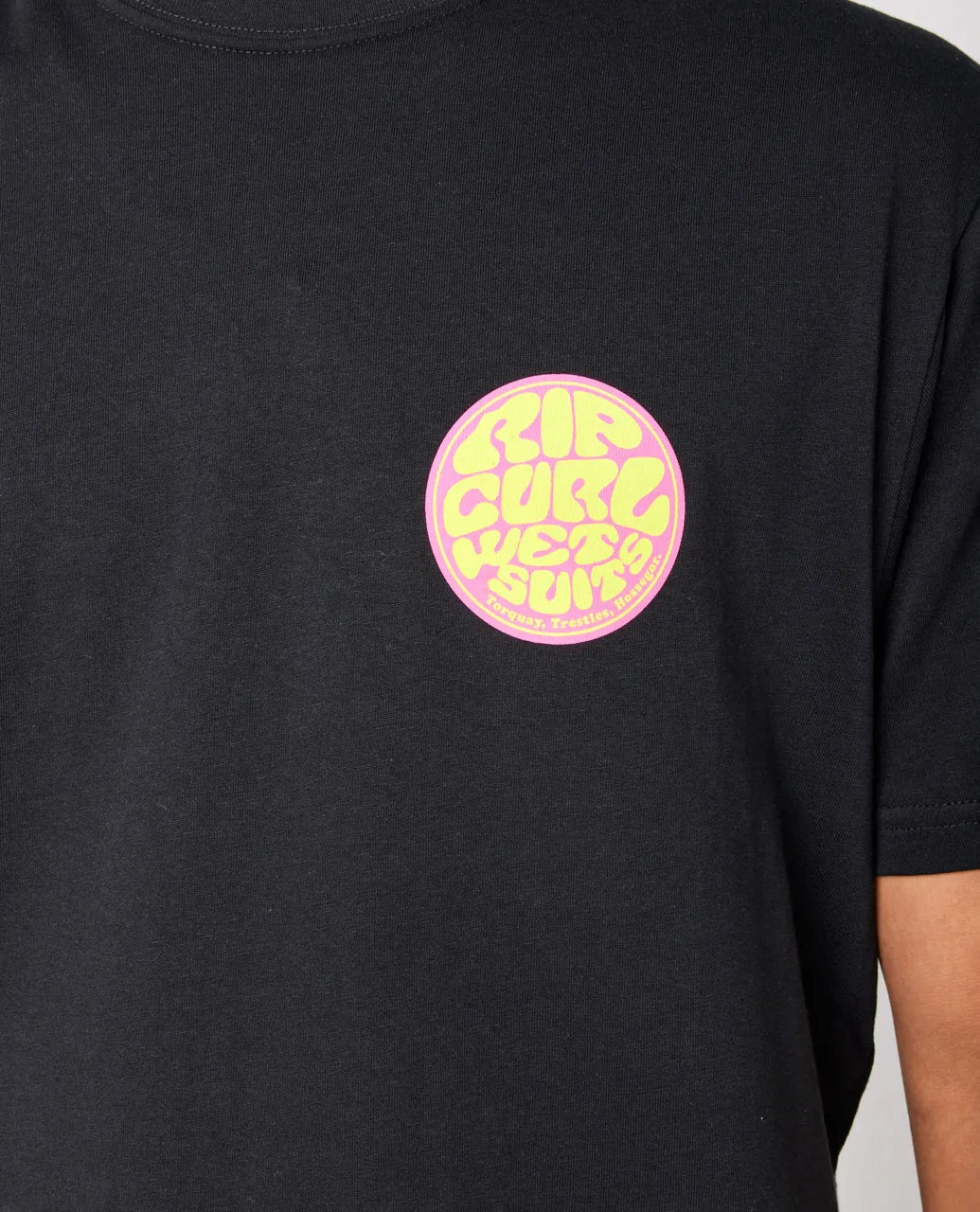 RIP CURL PASSAGE SHORT SLEEVE TEE BLACK