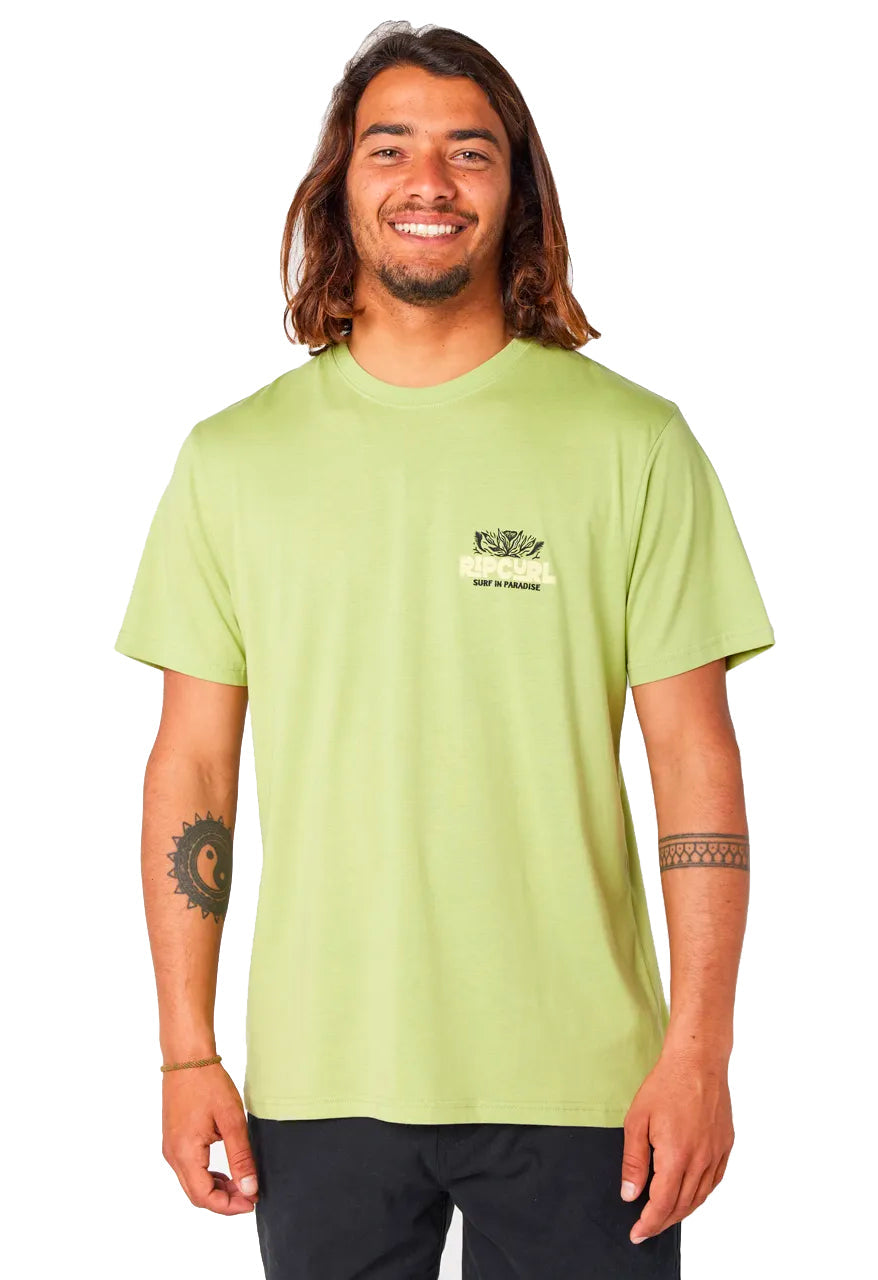 RIP CURL SURF PARADISE F&B SHORT SLEEVE TEE LIGHT KHAKI