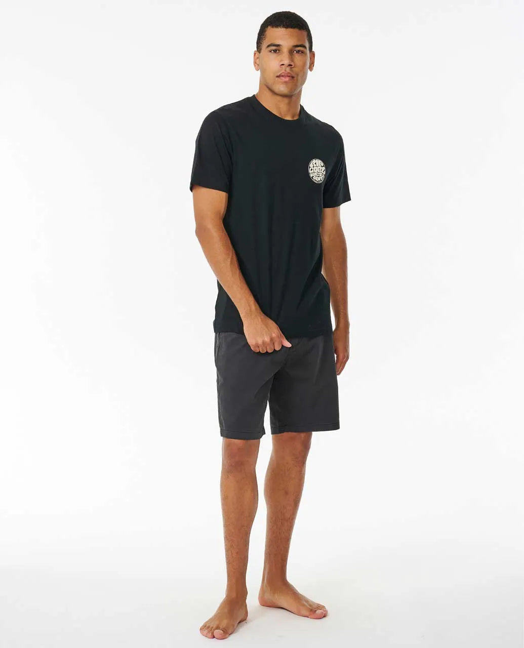 RIP CURL WETSUIT ICON TEE WASHED BLACK