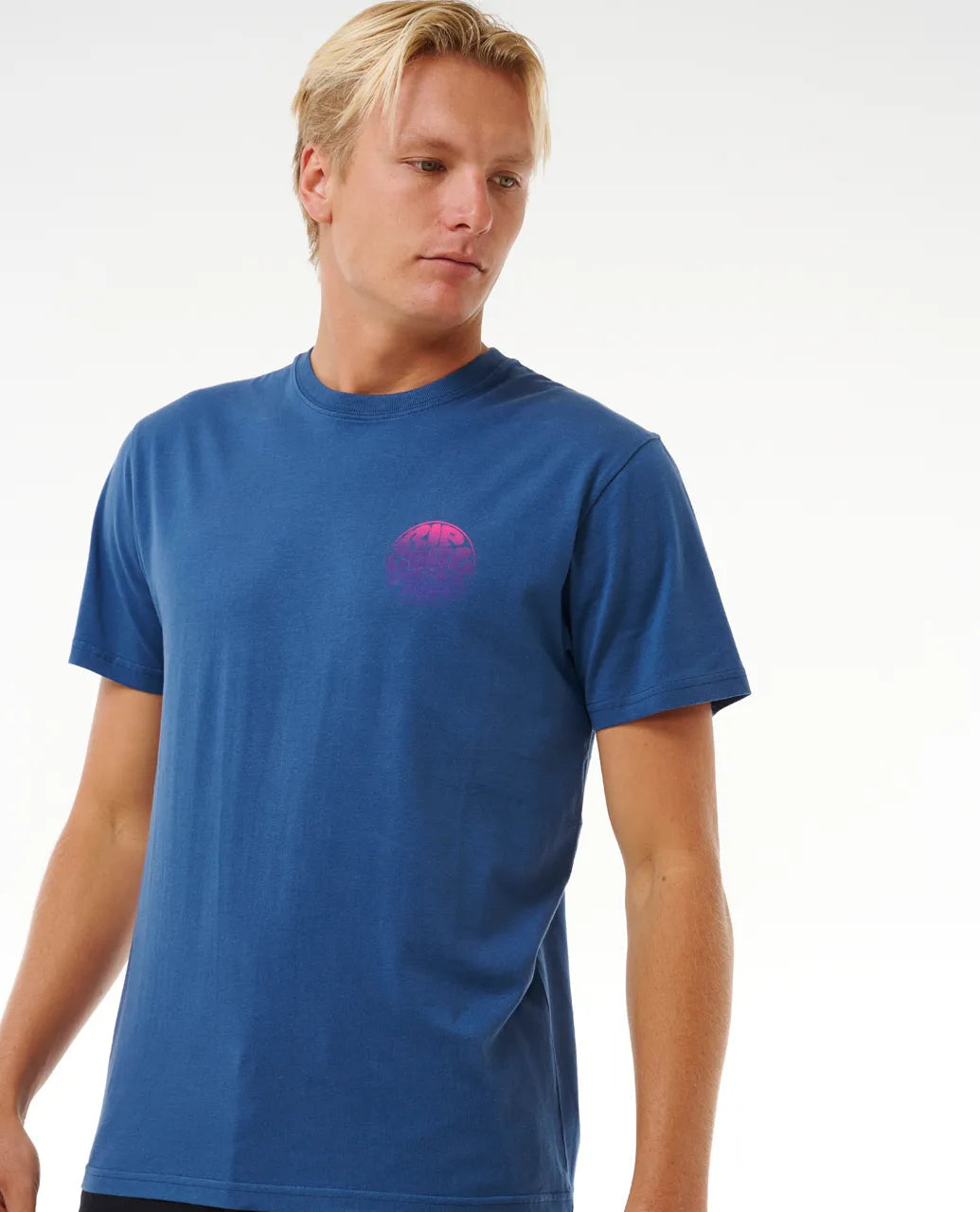 RIP CURL WETSUIT ICON TEE WASHED NAVY