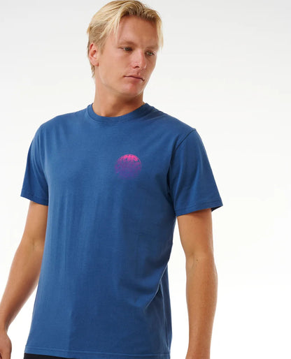 RIP CURL WETSUIT ICON TEE WASHED NAVY