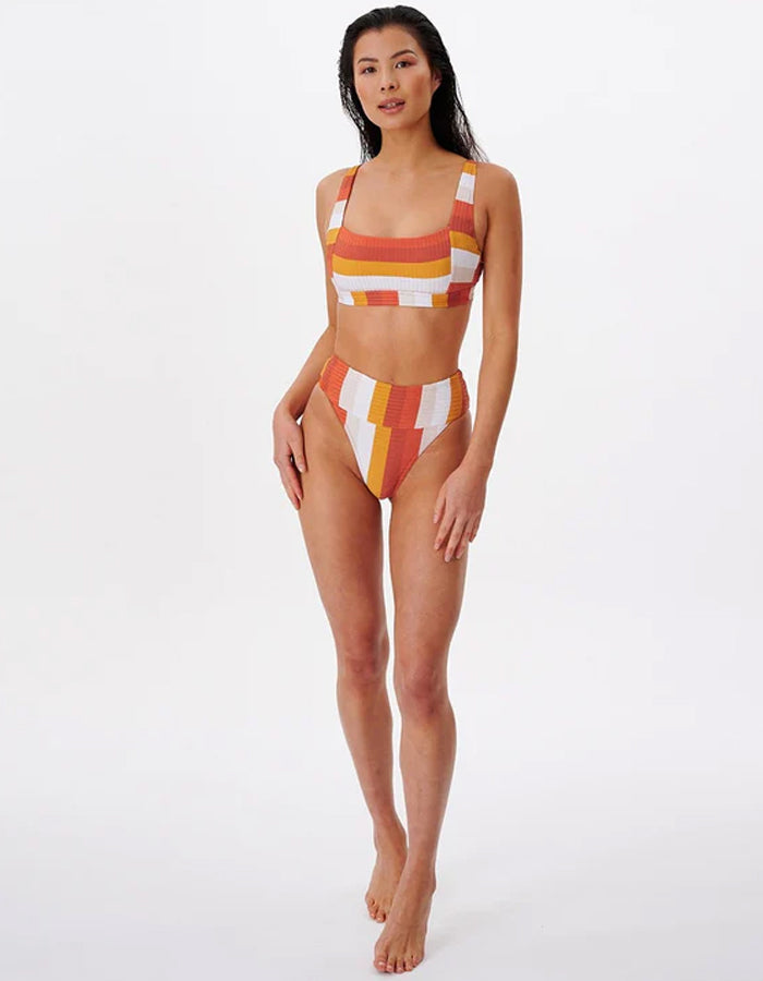 RIP CURL TOP PREMIUM SURF D CUP CROP CINNAMON