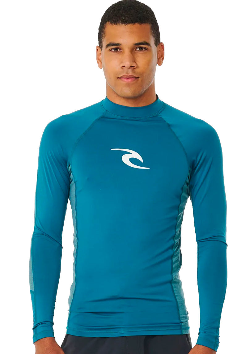 RIP CURL WAVES UV LONG SLEEVE RASH VEST DEEP BLUE