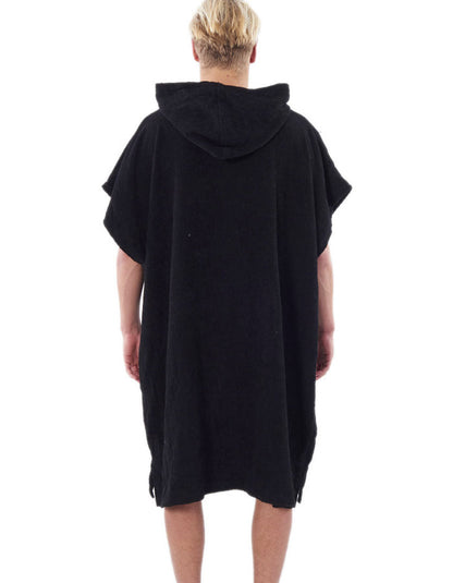 RIP CURL WET AS HOODED PONCHO BLACK